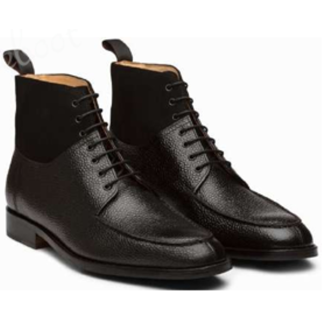 Leather Pebble Grain Boots Shoes